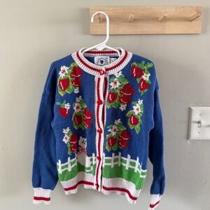 6x vintage heartstrings strawberry sweater